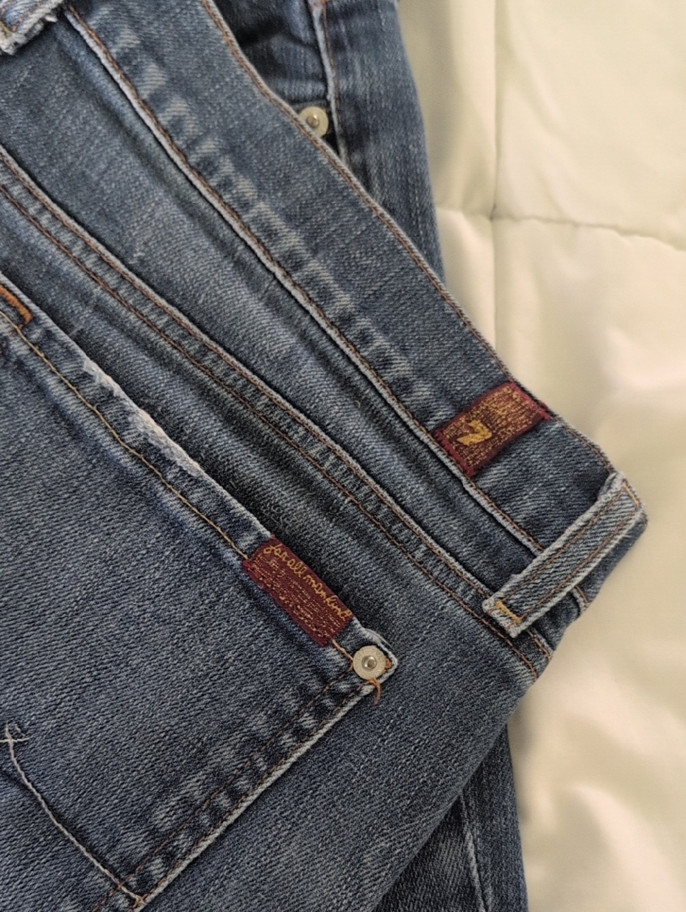7 For All Mankind Dark Blue Denim Jeans